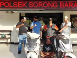 Polsek Sorong Barat Tangkap Terduga Maling Motor, 2 Unit Berhasil Diamankan