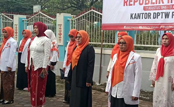 Semarak Kemerdekaan: Sangkala Pimpin Upacara HUT ke 81 RI di Kantor PKS Maluku 2 Asis Sangkala HUT RI di Kantor DPW PKS Maluku2