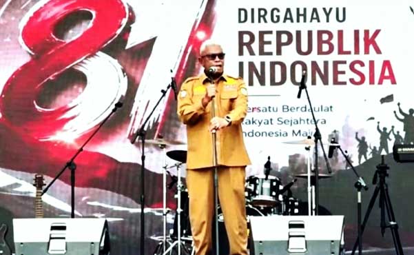 Pesta Rakyat HUT ke 81 RI, Bupati Mimika Ajak Warga Perkuat Kebersamaan 1 Bupati JR Pesta Rakyat HUT RI