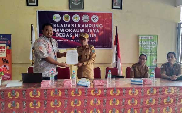 Deklarasi Kampung Mawokouw Jaya Bebas Malaria