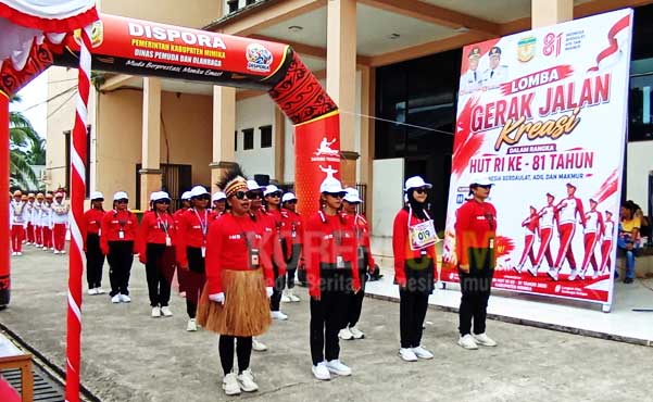Gerak Jalan Kreasi HUT ke 81 RI: Jurnalis Perempuan Mimika Tampil Penuh Inspirasi 2 Jurnalis Perempuan Mimika Gerak Jalan Kreasi2