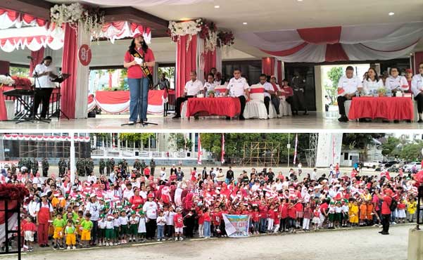 3.000 Anak PAUD Meriahkan Kirab Merah Putih di Ambon, Begini Respon Bunda Lisa 1 Lisa Wattimena Kirab Merah Putih PAUD 2026