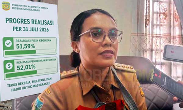 Hingga 31 Juli: Realisasi Program Distrik Mimika Baru Lebih dari 50 Persen 1 Merlyn Temorubun Progres hingg 31 Juli