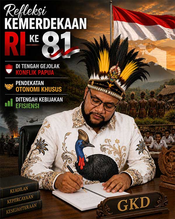 REFLEKSI KEMERDEKAAN RI ke 81: Di Tengah Gejolak Konflik Papua, Otsus dan Kebijakan Efisiensi 1 Opini GKD HUT RI 81