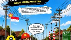 PLN Imbau Warga Pasang Atribut HUT RI Minimal 3 Meter dari Jaringan Listrik 4 PLN Imbauan Pasang Atribu 3 Meter dari Jar Listrik
