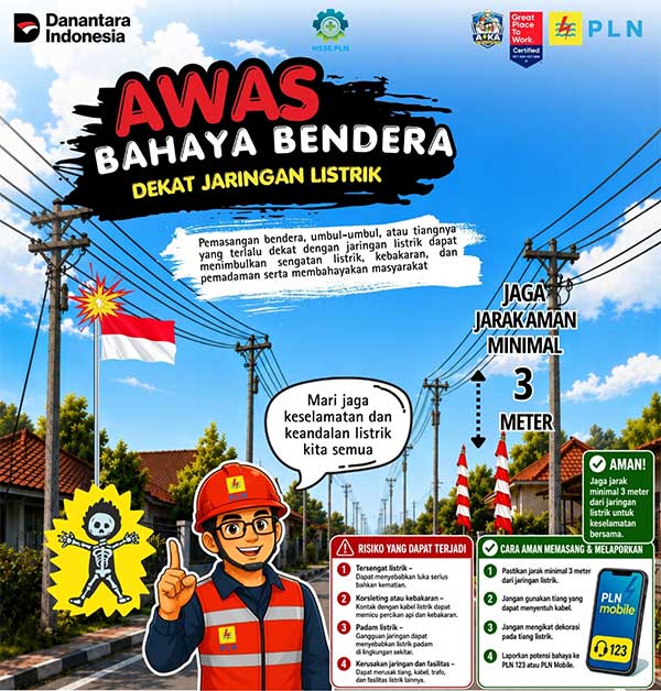 PLN Imbauan Pasang Atribu 3 Meter dari Jar Listrik