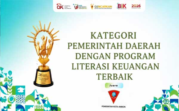 Pemkot Ambon Raih Penghargaan OJK Pusat