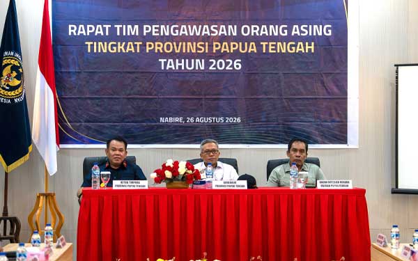 Pemprov Papua Tengah Dorong Perkuat Pengawasan Orang Asing lewat Tim PORA 1 Pemprov PT Tim PORA2