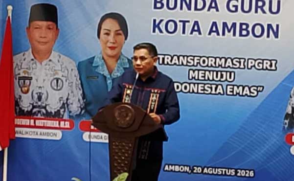 PGRI Harus Jadi Mitra Strategis Pemkot Ambon Perjuangkan Kepentingan Guru 1 Walkot BW PGRI