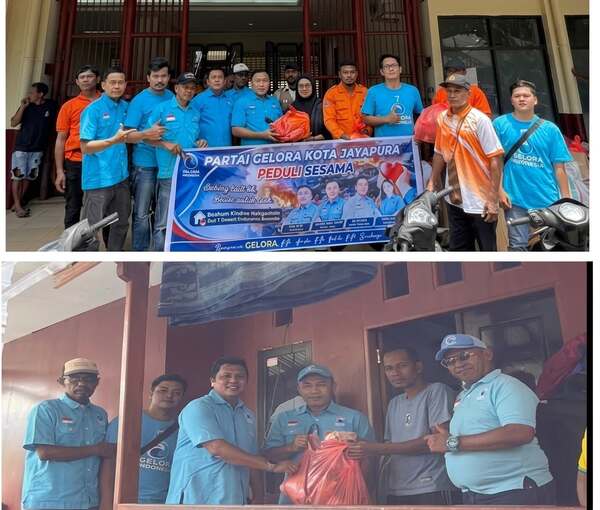 DPW Gelora Papua Peduli Korban Kebakaran di Mandala Jayapura 1 1788346119503