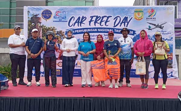 Harhubnas 2026: Dishub Mimika Gelar Jalan Santai Kampanyekan Keselamatan 2 Dishub Mimika Jalan Santai Harhubnas 2026 2