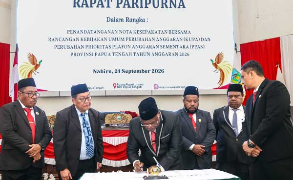 Pendapatan Naik 321 M, Belanja APBD-P Papua Tengah 2026 Tembus 4,18 T