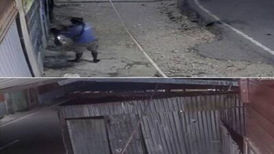 Terekam CCTV Hendak Bakar Kios, Dua Pelaku Diburu Polres Paniai
