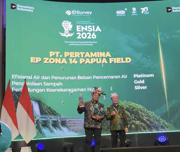 Pertamina EP Papua Field Raih Tiga Penghargaan Lingkungan ENSIA 2026