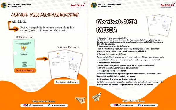 Kantah Kota Sorong Analog ke Digital