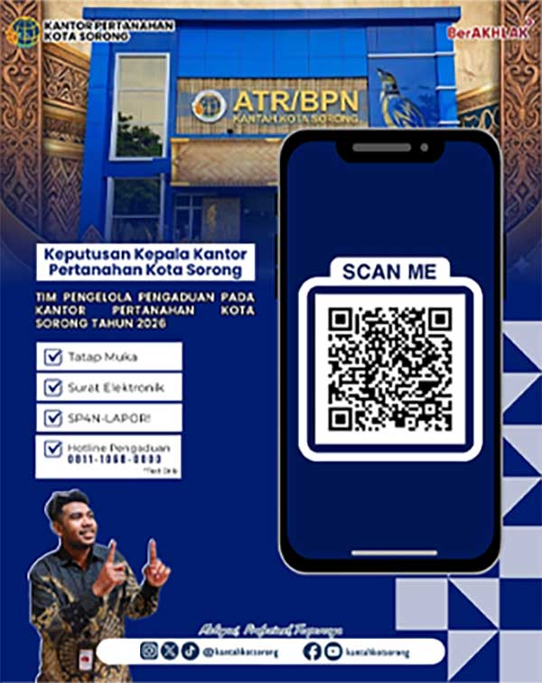 Kantah Kota Sorong Bentuk Tim Pengelola Pengaduan