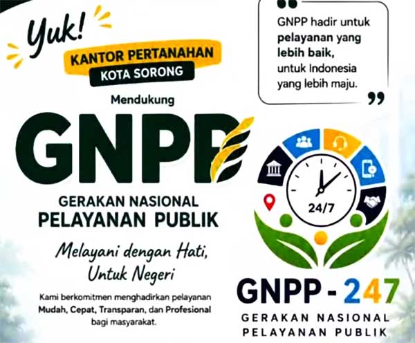 Kantah Kota Sorong Dukung GNPP