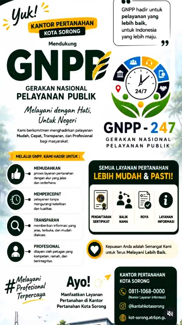 Kantah Kota Sorong Tegaskan Komitmen Dukung GNPP 2 Kantah Kota Sorong GNPP2