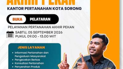 Kantah Kota Sorong Hadirkan Layanan Akhir Pekan, Ini Jadwalnya 15 Kantah Kota Sorong Layanan Akhir Pekan