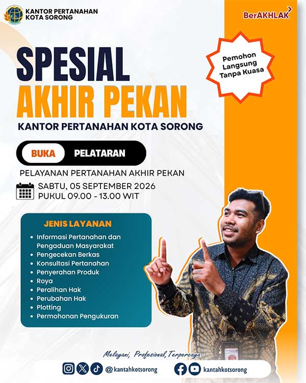 Kantah Kota Sorong Layanan Akhir Pekan