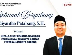 Sambut Kasi Baru, Keluarga Besar Kantah Kota Sorong: Selamat Bergabung !