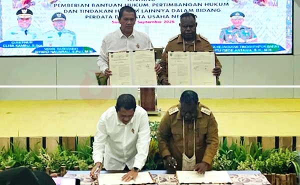 Pemprov PBD Kejati PB Teken Kerjasama Bidang Datun