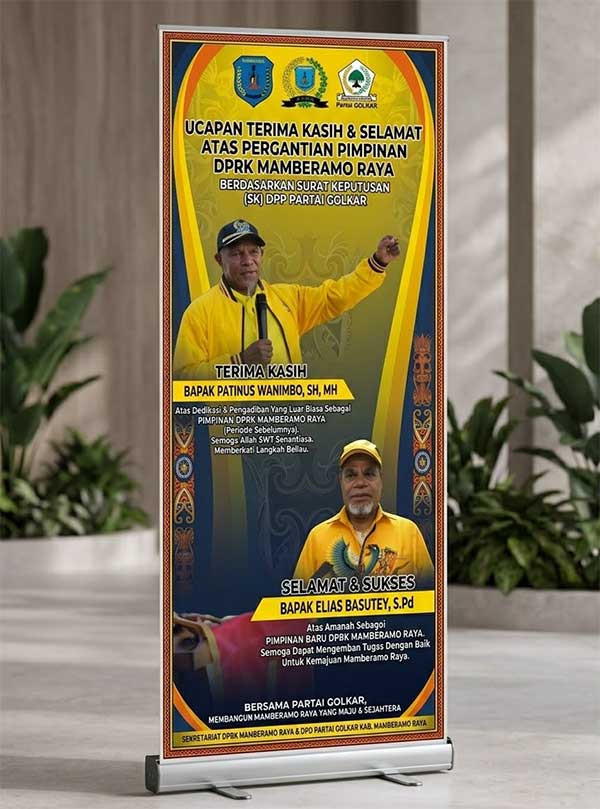 Tepis Isu Pergantian Ketua DPRK Mamberamo Raya, Ini Penegasan Wanimbo 2 Flyer pergantian Ketua DPRK Mambraya