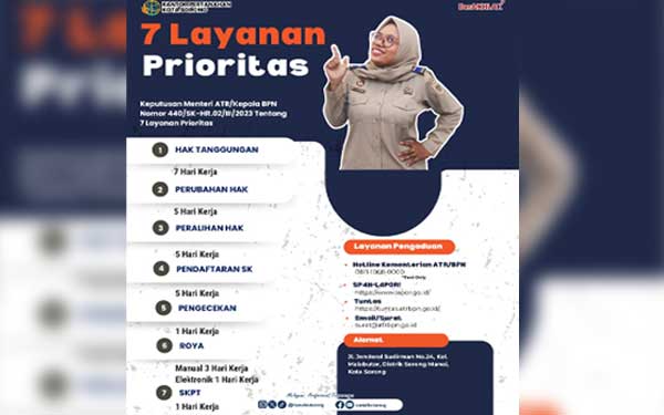 Kantah Kota Sorong 7 Layanan Prioritas ATR BPN