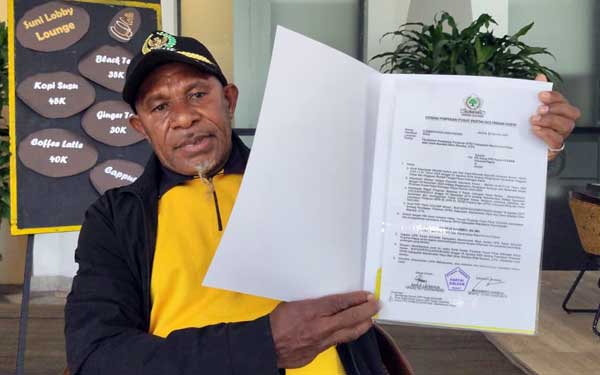Patinus Wanimbo SK DPP Golkar Jadi Ketua DPRK Mambraya