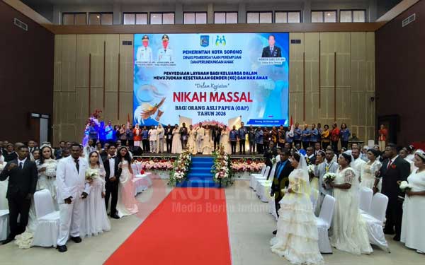 Pemkot Sorong Gelar Nikah massal 50 Pasangan OAP