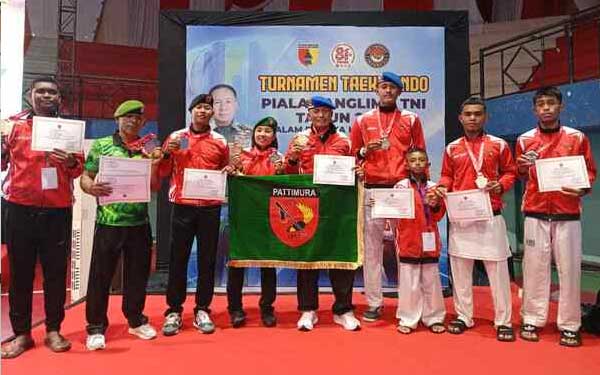 Taekwondo Kodam Pattimura Bersinar di Piala Panglima TNI, Raih 11 Medali